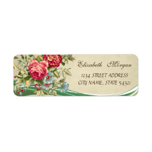 Elegant Trendy Romantic -Flowers  Address Label