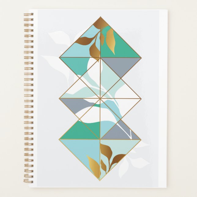  Elegant trendy shapes Planner (Front)