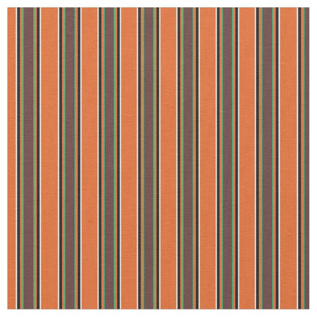 Elegant trendy stripped pattern l Orange Fabric (Close Up)