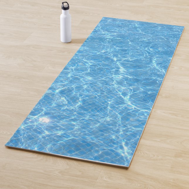 Elegant Trendy Swimming Pool Water Aqua Template Yoga Mat (In Situ)