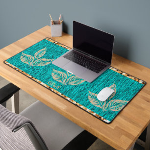 Elegant Trendy Teal Desk Mat
