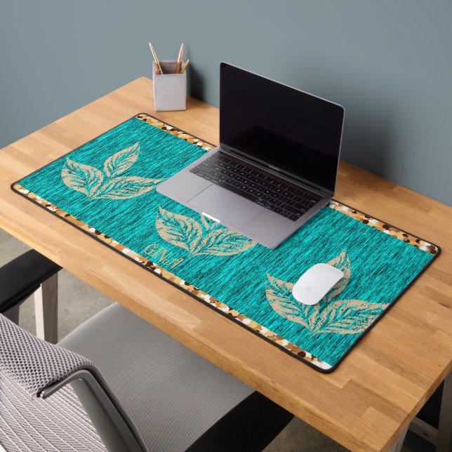 Elegant Trendy Teal Desk Mat (Office 2)