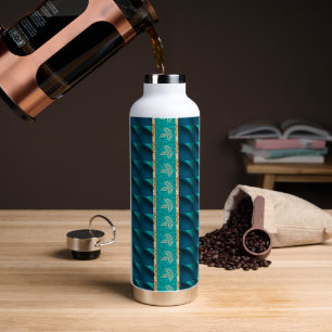 Elegant Trendy Teal Water Bottle