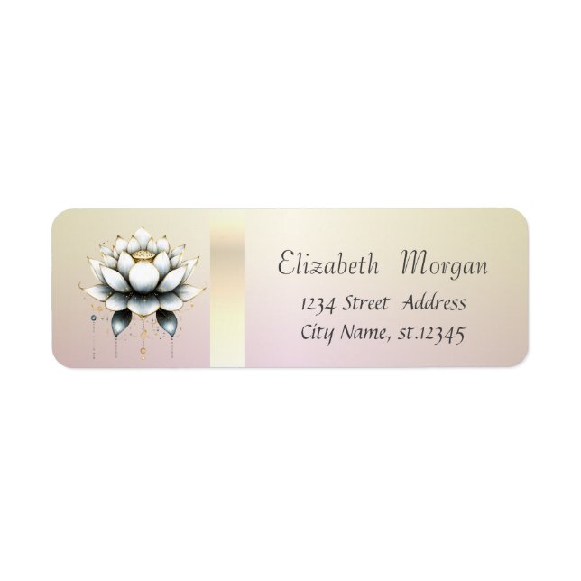 Elegant Trendy White Lotus Flower (Front)