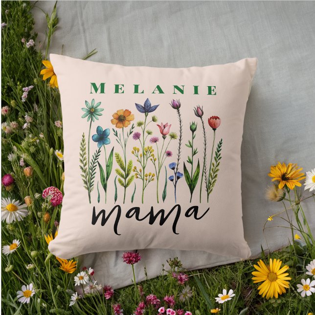 Elegant Trendy Wildflower Mama  Cushion (Creator Uploaded)