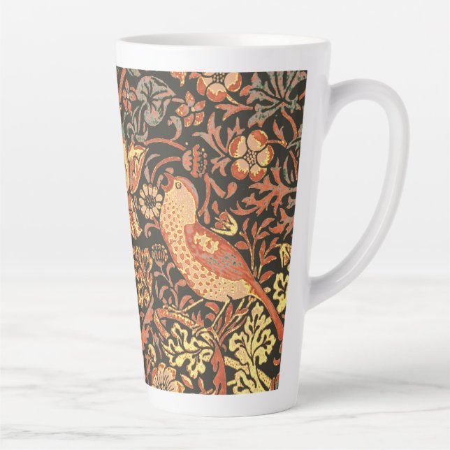 Elegant Trendy William Morris Two Tone Latte Mug (Right)