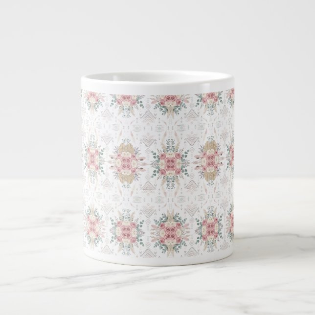 Elegant Tribal Floral Mug (Front)