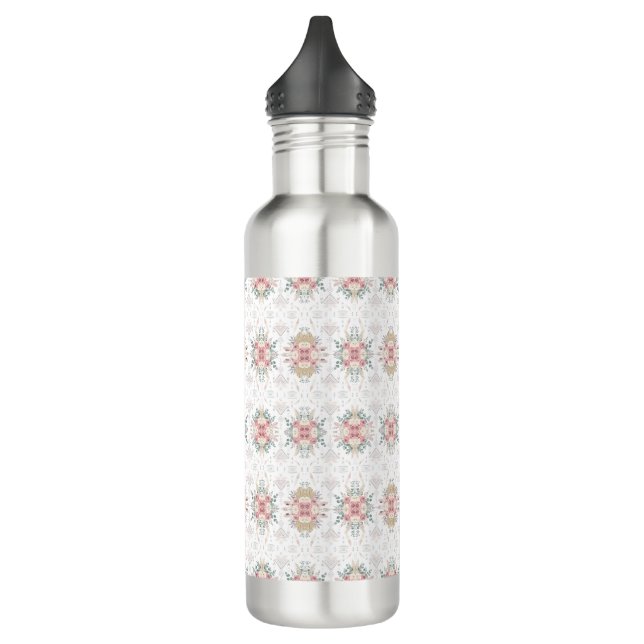 Elegant Tribal Floral Water Bottles (Left)