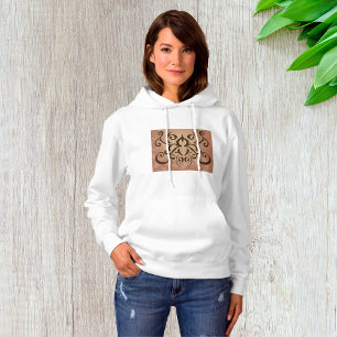 Elegant Tribal Swirl Tattoo Style Hoodie