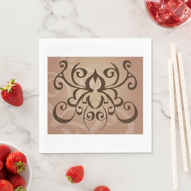 Elegant Tribal Swirl Tattoo Style  Napkin (Creator Uploaded)