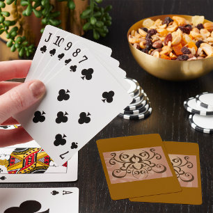 Elegant Tribal Swirl Tattoo Style Playing Cards