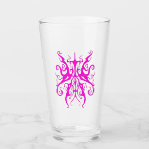 Elegant Tribal Tattoo Design - pink Glass