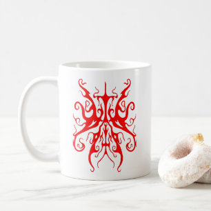 Elegant Tribal Tattoo Design - red Coffee Mug