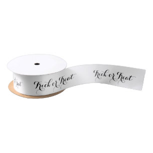 Elegant Trick or Treat Halloween  Satin Ribbon