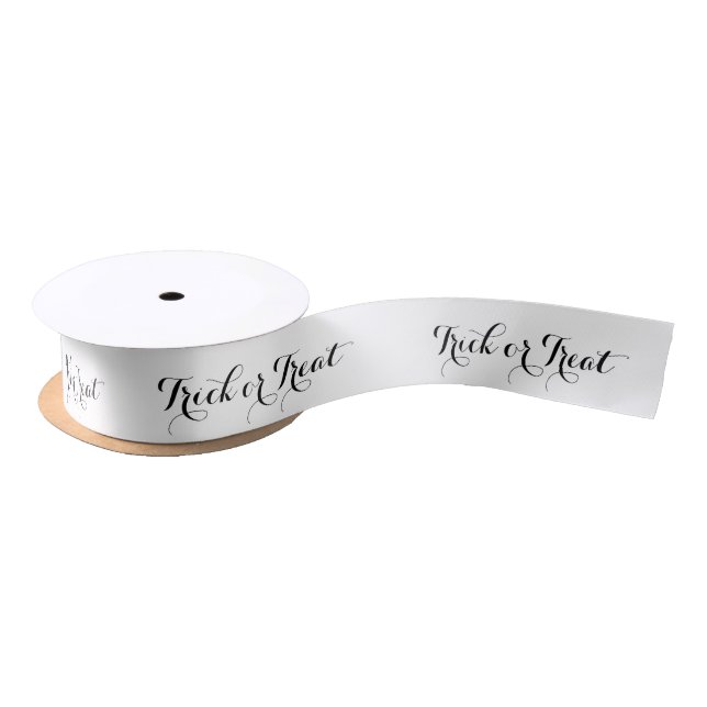 Elegant Trick or Treat Halloween  Satin Ribbon (Spool)