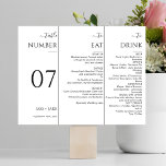 Elegant Trifold Table Number Modern Wedding Menu<br><div class="desc">Elegant Trifold Table Number Modern Wedding Menu</div>