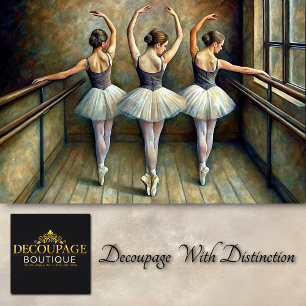 Elegant Trio Dance Ballerina Decoupage Tissue Paper