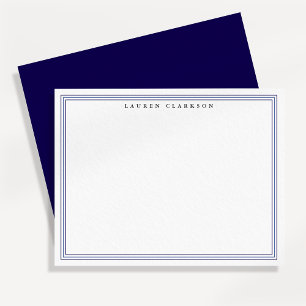 Elegant Triple Border Two-Tone Frame Note Card