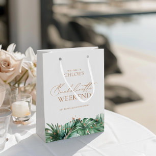 Elegant Tropical Bachelorette Weekend  Medium Gift Bag