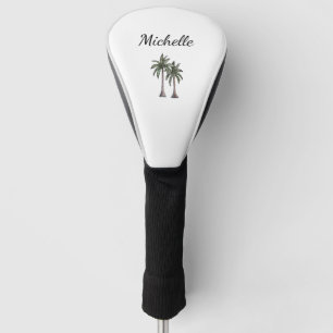 Elegant Tropical Beach Palm Trees  Golf Head Cover