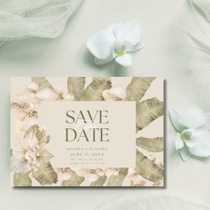Elegant Tropical Beach Photo Wedding Save the Date