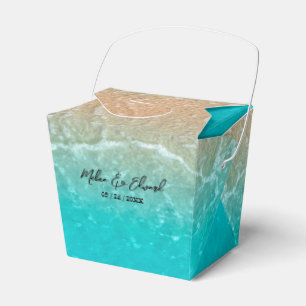 Elegant Tropical Beach Wedding Favour Box