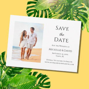 Elegant Tropical Beach Wedding  Save The Date