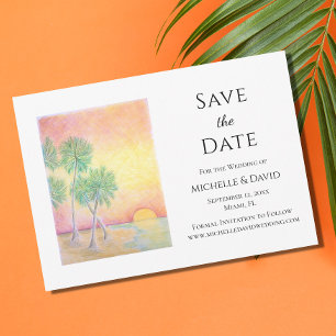 Elegant Tropical Beach Wedding Save The Date