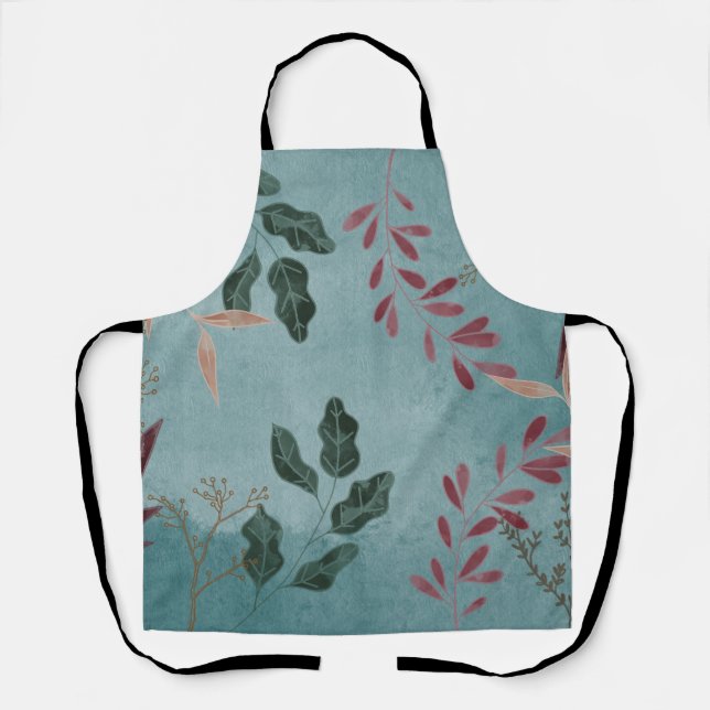Elegant Tropical Botanical Apron (Front)