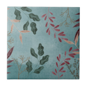 Elegant Tropical Botanical Tile