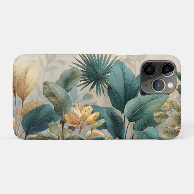 Elegant Tropical Botanical Wall Mural Case-Mate iPhone Case (Back (Horizontal))