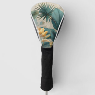 Elegant Tropical Botanical Wall Mural Golf Head Cover