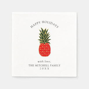 Elegant Tropical Christmas Pineapple Napkin