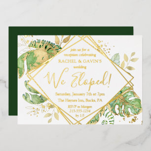 Elegant Tropical Elopement Wedding Reception Gold