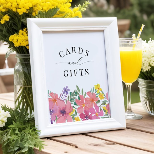 Elegant Tropical Flowers Cards and Gifts Sign (Creator Uploaded)