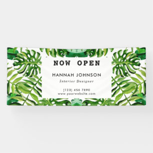 Elegant Tropical Interior Designer Business Banner