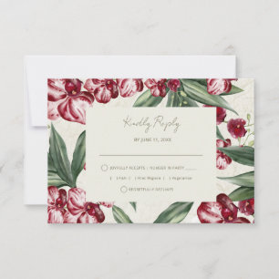 Elegant Tropical Island Beach Wedding RSVP Card
