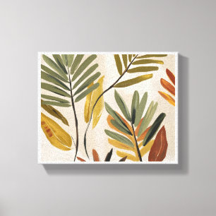 Elegant Tropical Leaf Art – Minimalist Botanical  Canvas Print
