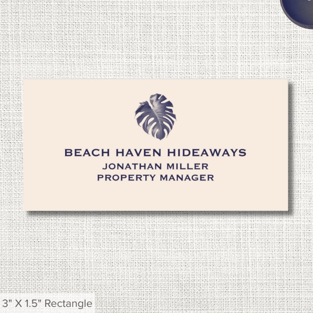 Elegant Tropical Logo Name Tag with Company Name (Creator Uploaded)