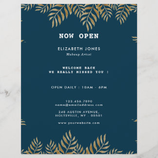 Elegant Tropical Makeup Artist Flyer