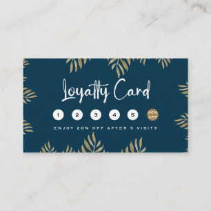 Elegant Tropical Makeup Artist Loyalty Card