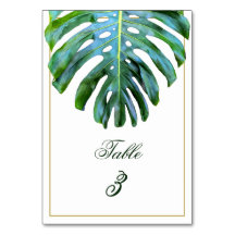 Elegant Tropical Monstera Leaf Green Gold Beach