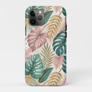 Elegant Tropical Monsteras Boho iPhone 11 Pro Case