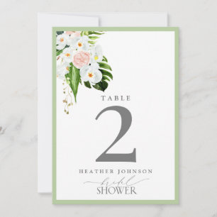 Elegant Tropical Orchid Watercolor Bridal Shower