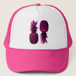 Elegant Tropical Pink Pineapple  Trucker Hat
