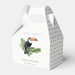 Elegant Tropical Rainforest Toucan Bridal Shower Favour Box