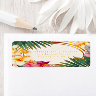 Elegant Tropical Return Address