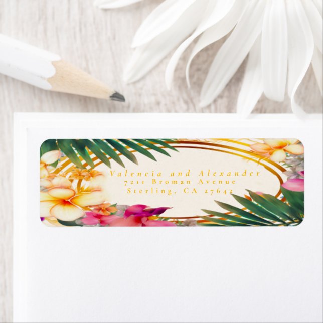 Elegant Tropical Return Address  (Insitu)