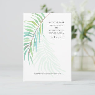 Elegant Tropical Save the Date Wedding Photo Card