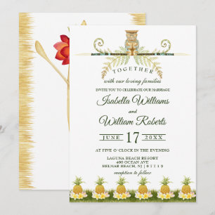 Elegant Tropical Summer Wedding Invitation